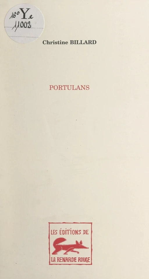 Portulans - Christine Billard - FeniXX réédition numérique