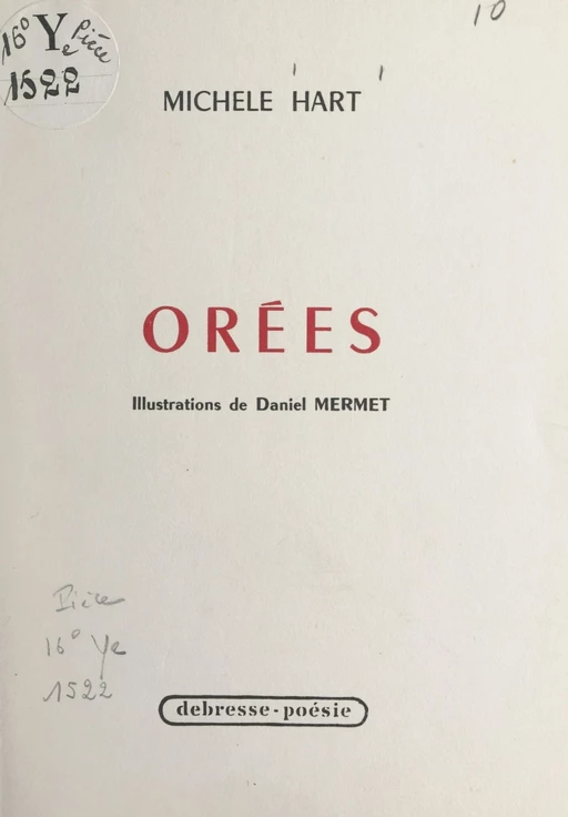 Orées - Michèle Hart - FeniXX réédition numérique