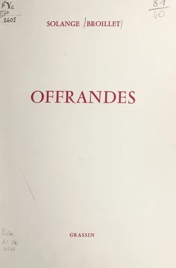 Offrandes