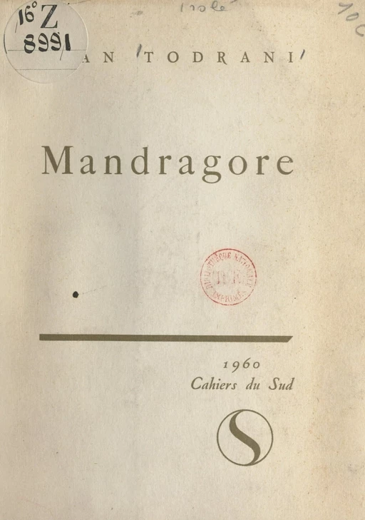 Mandragore - Jean Todrani - FeniXX réédition numérique