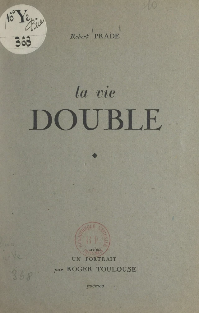 La vie double - Robert Prade - FeniXX réédition numérique