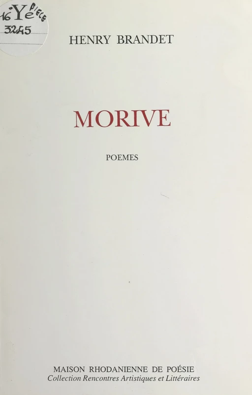 Morive - Henry Brandet - FeniXX réédition numérique