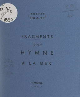 Fragments d'un hymne à la mer