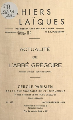 Actualité de l'Abbé Grégoire