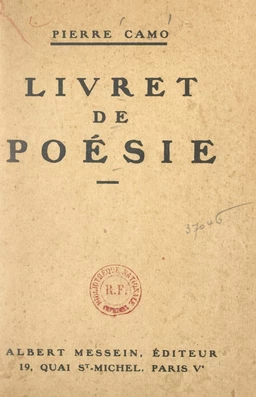 Livret de poésie