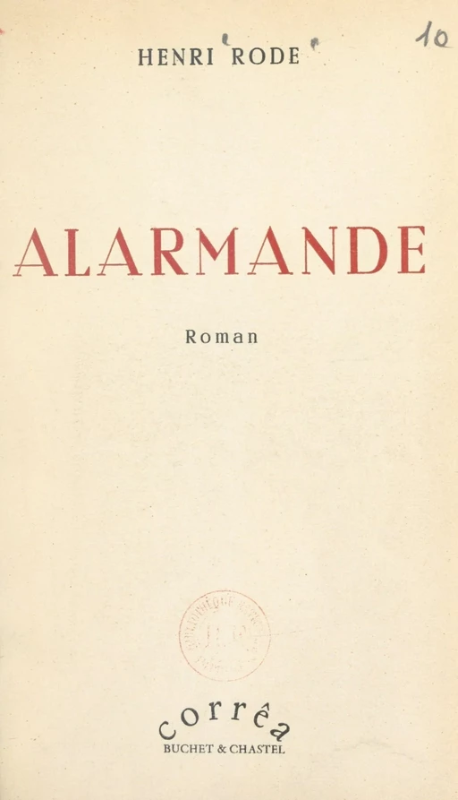 Alarmande - Henri Rode - FeniXX réédition numérique