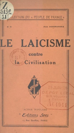 Le laïcisme contre la civilisation