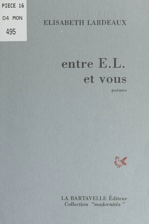 Entre E.L. et vous - Élisabeth Lardeaux - FeniXX réédition numérique