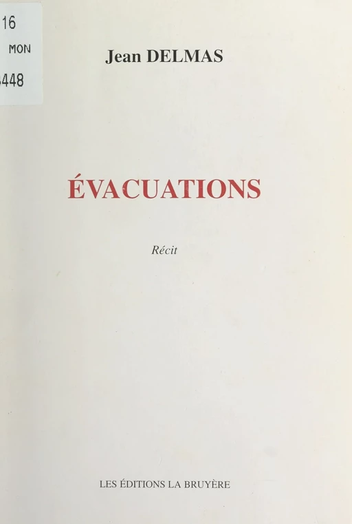 Évacuations - Jean Delmas - FeniXX réédition numérique