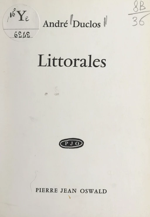 Littorales - André Duclos - FeniXX réédition numérique