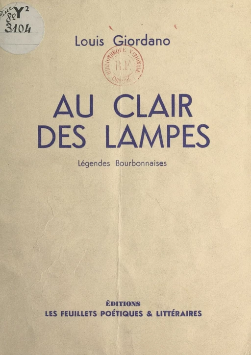 Au clair des lampes - Louis Giordano - FeniXX réédition numérique