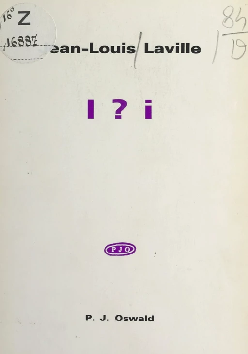 I ? i - Jean-Louis Laville - FeniXX réédition numérique