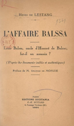 L'affaire Balssa