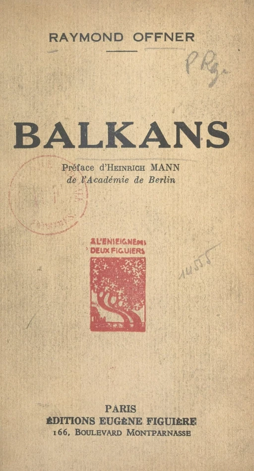 Balkans - Raymond Offner - FeniXX réédition numérique