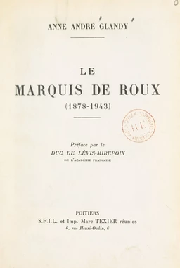 Le marquis de Roux (1878-1943)