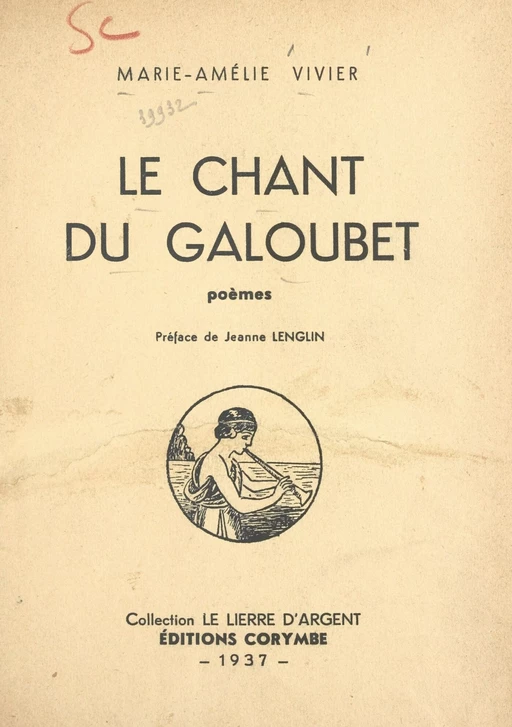 Le chant du galoubet - Marie-Amélie Vivier - FeniXX réédition numérique