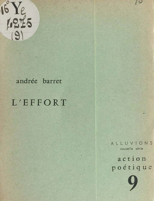 L'effort - Andrée Barret - FeniXX réédition numérique