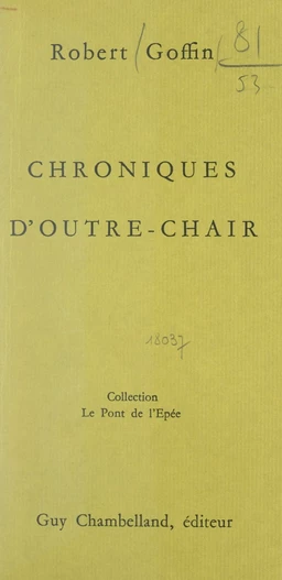 Chroniques d'outre-chair