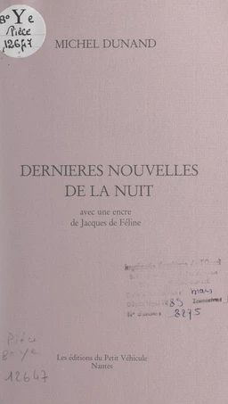 Dernières nouvelles de la nuit