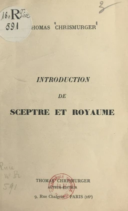 Introduction de "Sceptre et royaume"