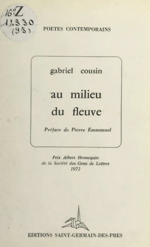 Au milieu du fleuve - Gabriel Cousin - FeniXX réédition numérique