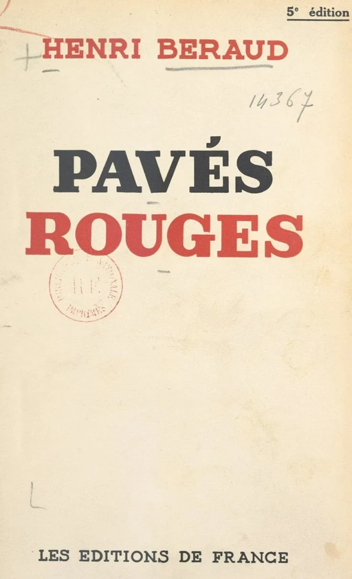 Pavés rouges - Henry Béraud - FeniXX réédition numérique