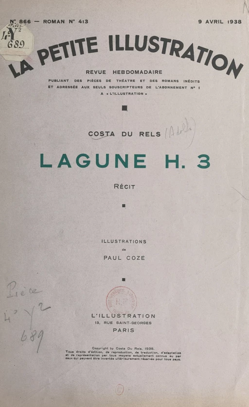 Lagune H. 3 -  Costa du Rels - FeniXX réédition numérique