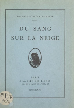 Du sang sur la neige