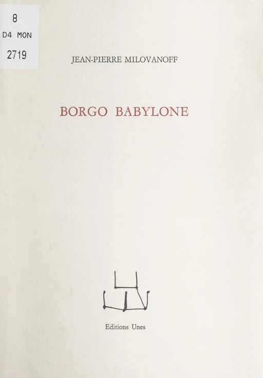 Borgo Babylone - Jean-Pierre Milovanoff - FeniXX réédition numérique