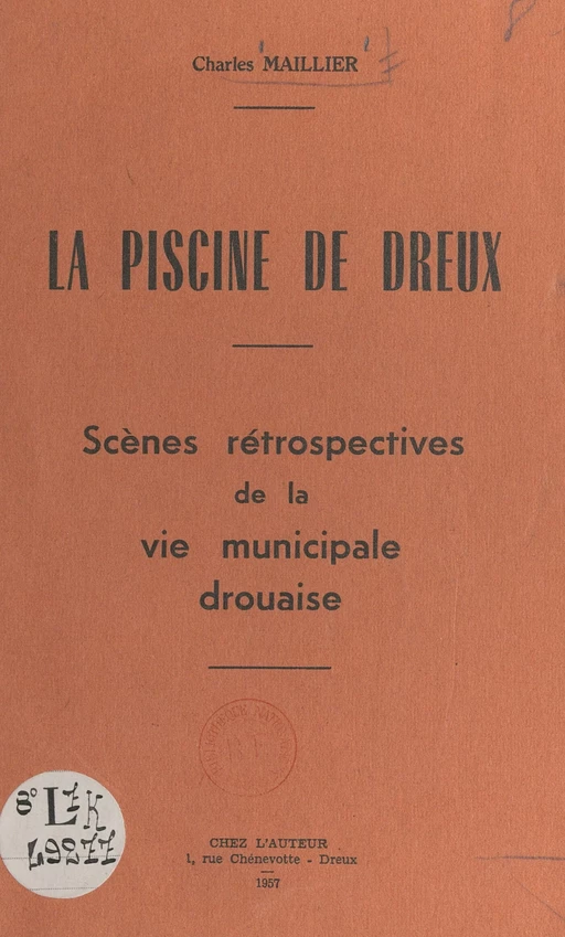 La piscine de Dreux - Charles Maillier - FeniXX réédition numérique