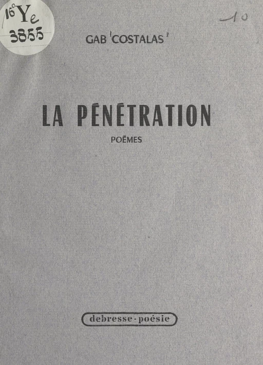 La pénétration - Gab Costalas - FeniXX réédition numérique