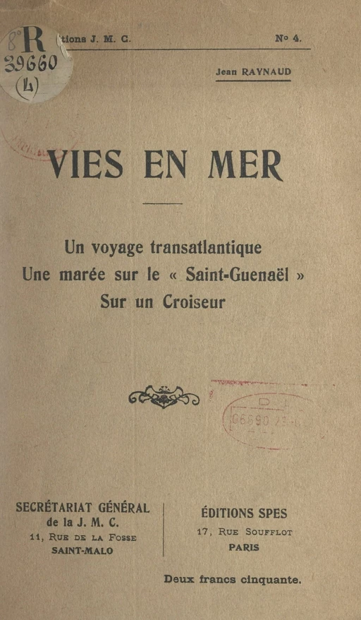 Vies en mer - Jean RAYNAUD - FeniXX réédition numérique