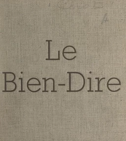 Le bien-dire