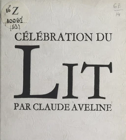 Célébration du lit