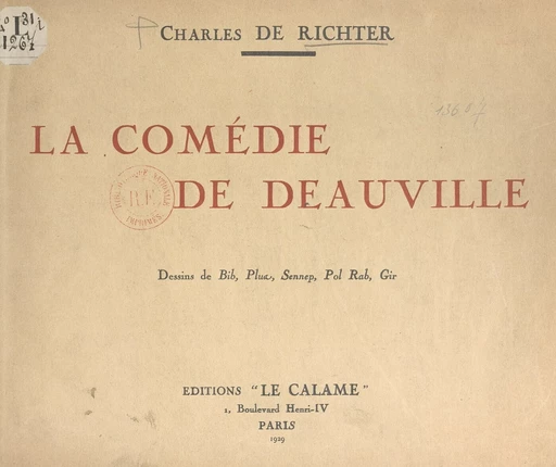 La comédie de Deauville - Charles de Richter - FeniXX réédition numérique