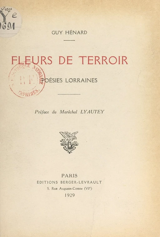 Fleurs de terroir - Guy Hénard - FeniXX réédition numérique