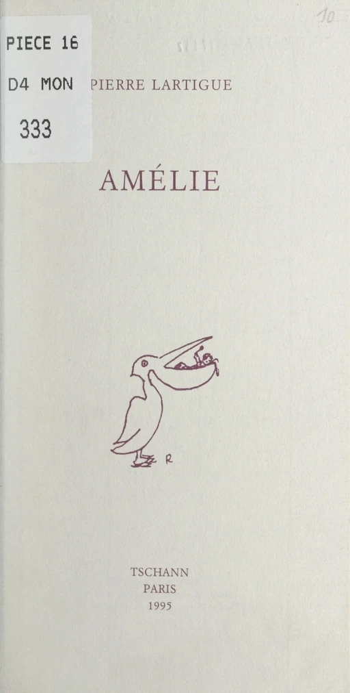 Amélie - Pierre LARTIGUE - FeniXX réédition numérique