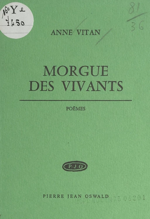 Morgue des vivants - Anne Vitan - FeniXX réédition numérique