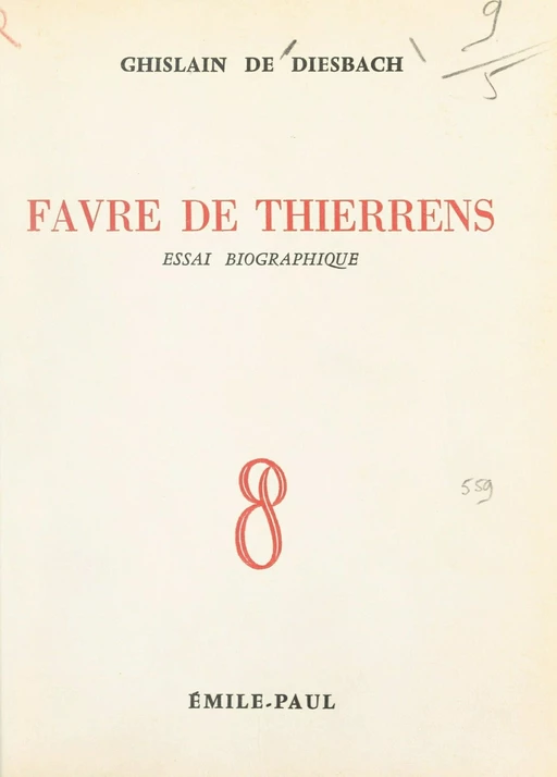 Favre de Thierrens - Ghislain de Diesbach - FeniXX réédition numérique