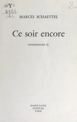 Éphémérides (2). Ce soir encore