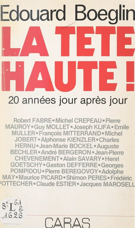 La tête haute - Édouard Boeglin - FeniXX réédition numérique