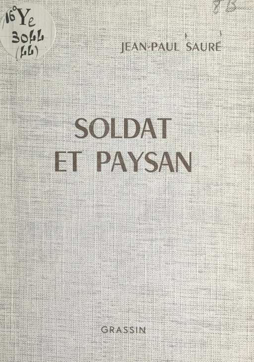 Soldat et paysan - Jean-Paul Sauré - FeniXX réédition numérique