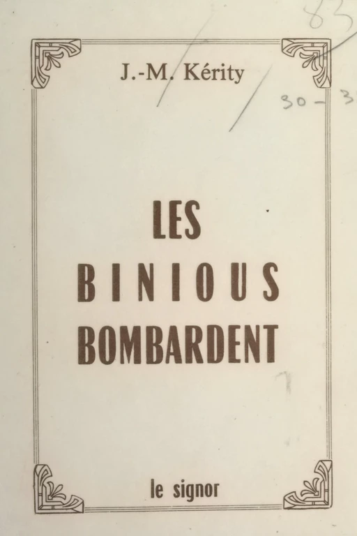 Les binious bombardent - Jean-Marc Kérity - FeniXX réédition numérique