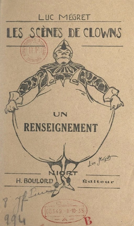 Un renseignement - Luc Mégret - FeniXX réédition numérique