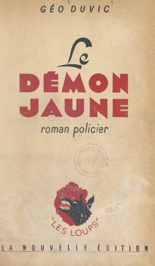 Le démon jaune - G.-O. Duvic - FeniXX réédition numérique