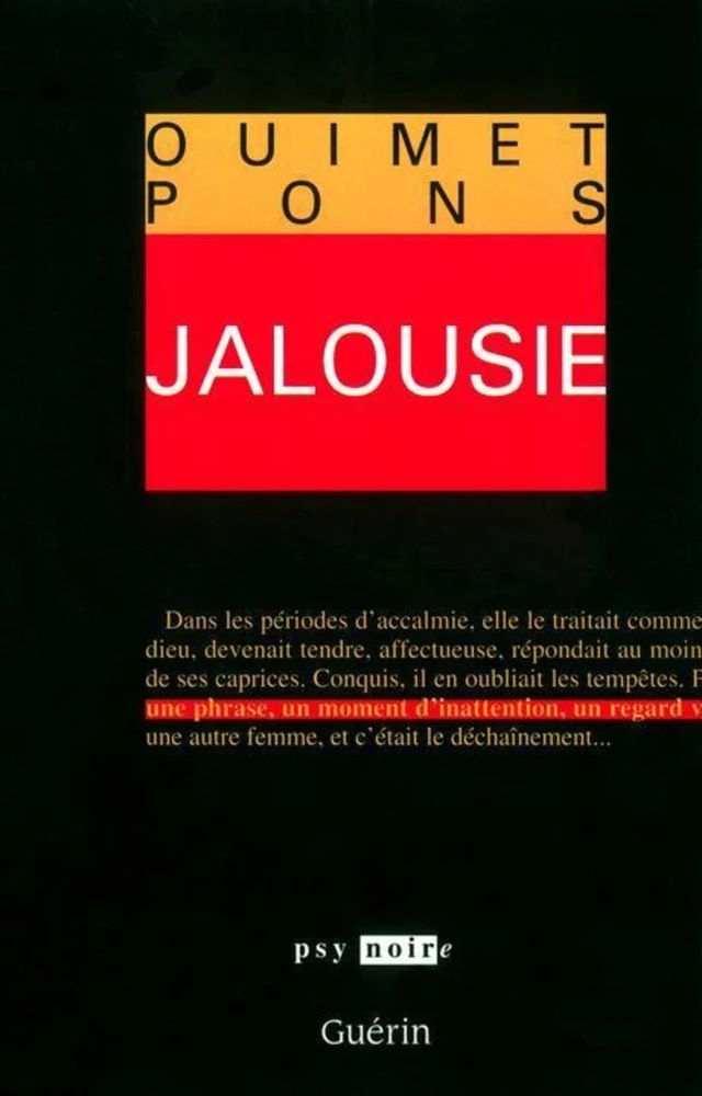 Jalousie -  Ouimet Pons - Guérin, éditeur ltée