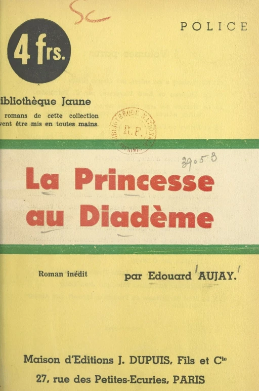 La princesse au diadème - Édouard Aujay - FeniXX réédition numérique