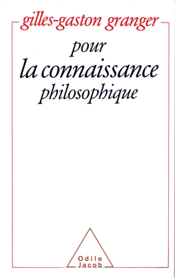 Pour la connaissance philosophique