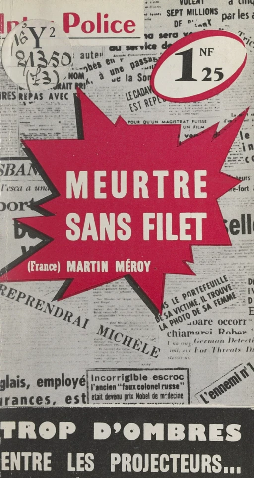 Meurtre sans filet - Martin Meroy - FeniXX réédition numérique