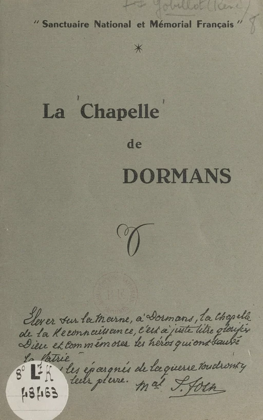 La chapelle de Dormans - René Gobillot - FeniXX réédition numérique